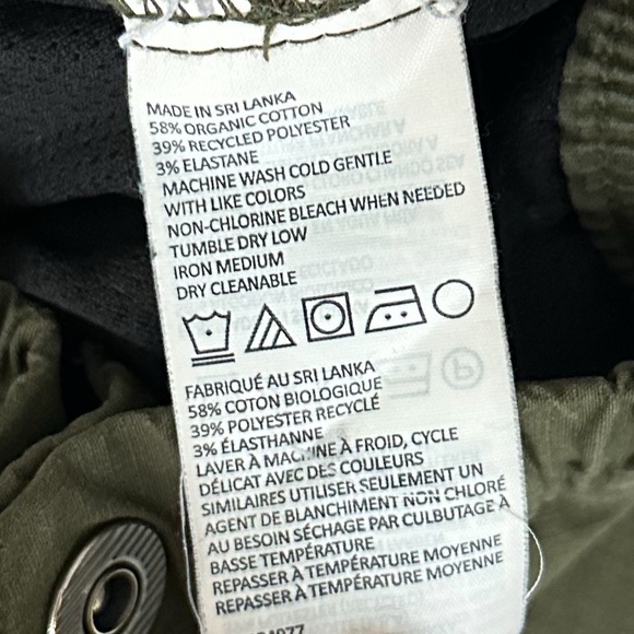 Prana Women’s Double Peak Organic Cotton Shorts Hiking Gorpcore Olive Green 2 - Picture 4 of 4